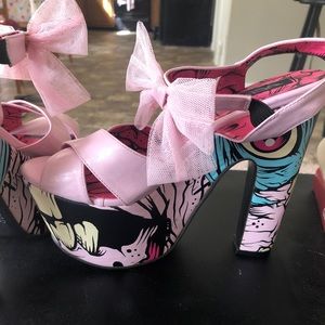 Iron fist zombie platform heels